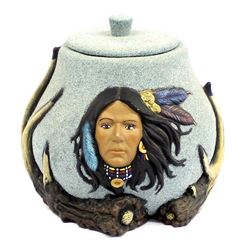 Southwestern Painted Ceramic Lidded Jar