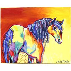 Original Acrylic Painting by Kathy Kills Thunder