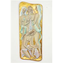 Relief, lergods, sign. Cia Manna Torino "Fuoco" C