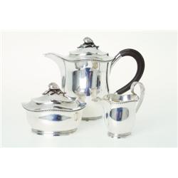 Kanna, socker och grädde, silver, Eric Råström, 1