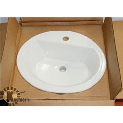 KOHLER BRYANT WHITE 1 HOLE SELF RIMMING LAVATORY