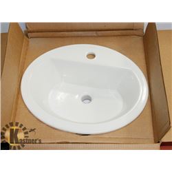 KOHLER BRYANT WHITE 1 HOLE SELF RIMMING LAVATORY