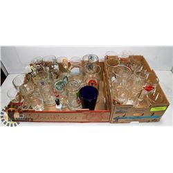 TWO FLATS OF COLLECTIBLE BEEF GLASSES
