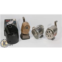 FLAT OF 4 VINTAGE PENCIL SHARPENERS