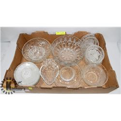 FLAT OF ASSORTED SERVING DISHES