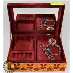 ESTATE JEWELLERY BOX WITH CONTENTS