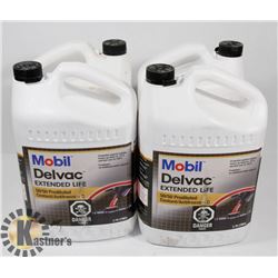LOT OF 4 MOBIL DELVAC 50/50 COOLANT ANTIFREEZE