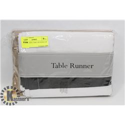 BLACK/ WHITE TABLE RUNNER 18 X 72"