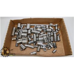 LOT OF SOCKETS AND WRENCHES.