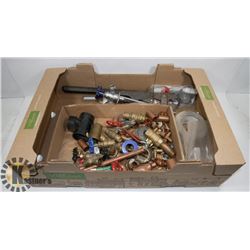 LOT OF PLUMBERS TOOLS & HARDWARE.