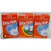 Image 1 : BAG OF THREE BOXES OF BOUNCE DRYER SHEETS