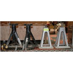 2 PAIRS OF AXLE STANDS.