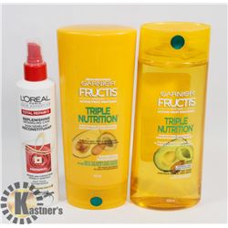 BAG OF SHAMPOO, CONDITIONER, HAIR DETANGLER