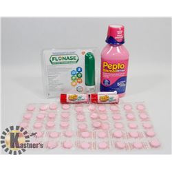 BAG OF FLONASE, PEPTO, AND MORE