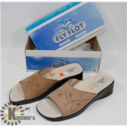 FLY FLOAT MARRON LEATHER UPPERS SZ 8 (41)