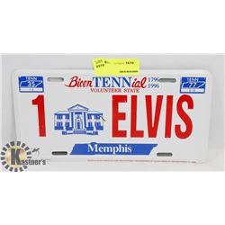 1 ELVIS TENNESSEE LICENSE PLATE