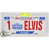 Image 1 : 1 ELVIS TENNESSEE LICENSE PLATE