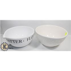 LOT OF TWO LARGE MIXING BOWLS
