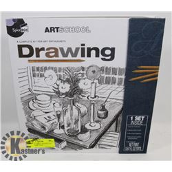 NEW ART SCHOOL DRAWING SET INCL INSTRUCTIONS