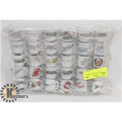 SET OF NHL MINI MUGS COMPLETE SET.