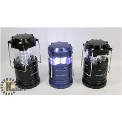 LOT OF 3 EDDIE BAUER 100 LUMEN CAMPING LANTERNS