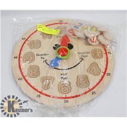 TODDLERS EDUCATIONAL WOODEN CLOCK