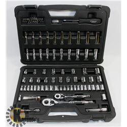 10 STANLEY 85 PIECES 1/4 & 3/8 DR 6 POINT SOCKET