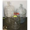 Image 1 : LOT OF 3 WINE MAKING CARBOYS WITH BOTTLE CORKER