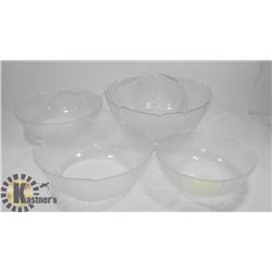 4PC LEAF THEME SERVING BOWL SET