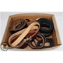 BOX OF 12 ASSORTED MEN'S BELTS. GENERAL,