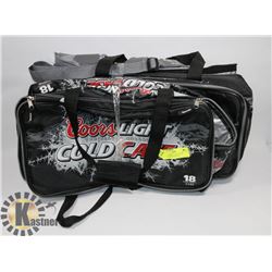 PACK OF 4 NEW COORS LIGHT COOLERS (1 BACKPACK).