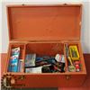 Image 1 : WOODEN TOOL BOX WITH CONTENTS