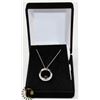 Image 1 : #41-GENUINE BLUE SAPPHIRE PENDANT NECKLACE