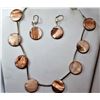 Image 1 : 13)  GOLD TONE & CREAMEY CARMEL DISK