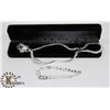 Image 1 : SILVER PLATED 2 PC SET 18" NECKLACE AND 8"