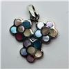 Image 2 : SILVER MOTHER OF PEARL EARRINGS & PENDANT SET
