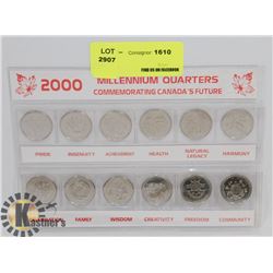 12PC YEAR 2000 CANADIAN COMMEMORATIVE QUARTER