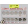 Image 1 : 12PC YEAR 2000 CANADIAN COMMEMORATIVE QUARTER