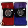 Image 1 : LOT OF 2 CANADA $1 COINS, 1974, 1976 SILVER