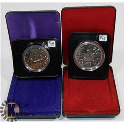 LOT OF 2 CANADA $1 COINS, 1976, 1978 SILVER