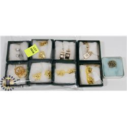 BUNDLE OF 9 ASSORTED REPLICA BRAND NAME EARRINGS