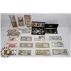 Image 1 : LOT OF ASSORTED WORLD BILLS AND COINS