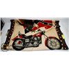 Image 1 : OLD SCHOOL HARLEY DAVIDSON WALL BANNER CLOTH