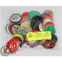 BAG OF VINTAGE JELLO AIRPLANE COINS