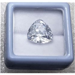 9)  TRILLIUM CUT  UNHEATED  WHITE ZIRCON