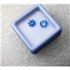 Image 1 : 12)  LOT OF 2 MATCHED ROUND OCEAN BLUE