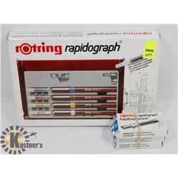ROTRING RAPIDOGRAPH WITH ACCESSORIES