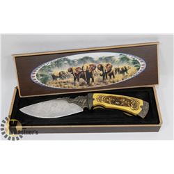 AFRICAN ELEPHANTS COLLECTORS KNIFE