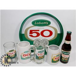 VINTAGE LABATT'S 50 BEER COLLECTIBLES INCLUDING