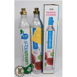 SODA STREAM REPLACEMENT CARTRIDGES 2 NEW 1 EMPTY